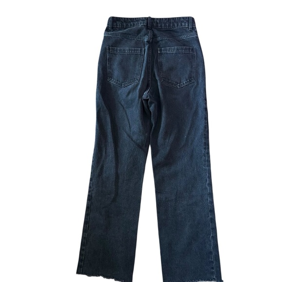 Zara High Waist Black Wide Leg Denim Jeans US6 EU38 - Picture 7 of 7